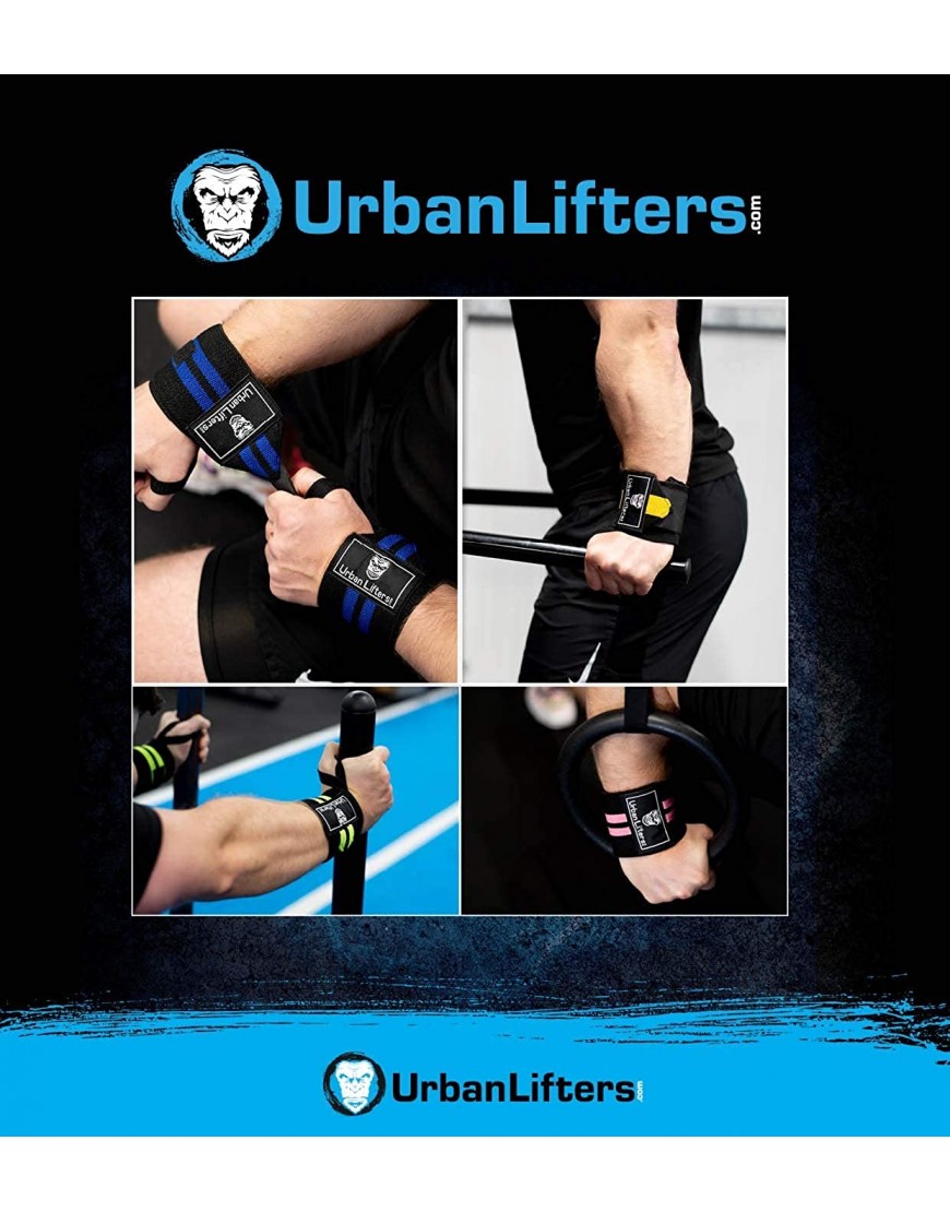 Handgelenkbandage [2er Set] Weight Lifting Wrist Wraps Heavy Duty Wrist Support for Weight Training Bodybuilding Olympic Lifting Power Lifting Crossfit and Strongman - BLQVN6JW