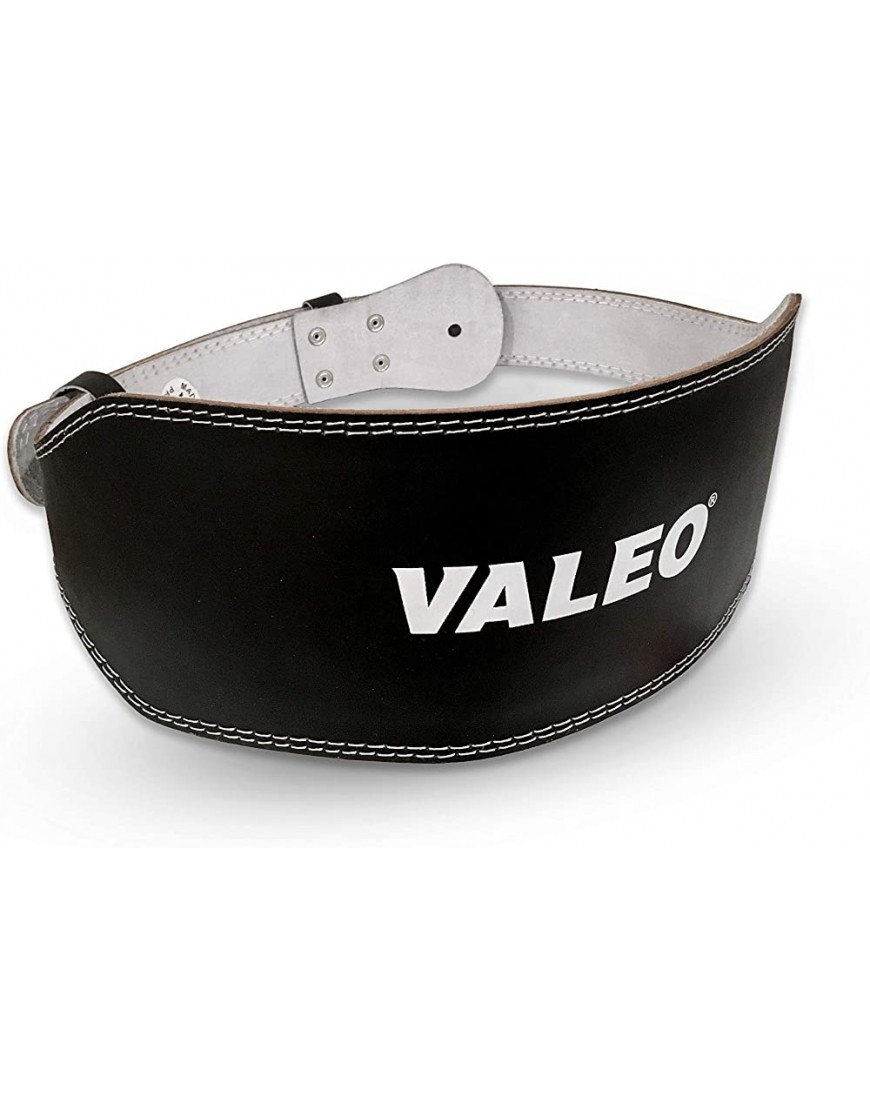 Valeo VRL 6 gepolsterte Leder Lifting Gürtel für Männer und Frauen mit Rückenstütze für Gewichtheben und Wildleder gefüttert Schaumstoff Lendenpolster - BDJSOKV7