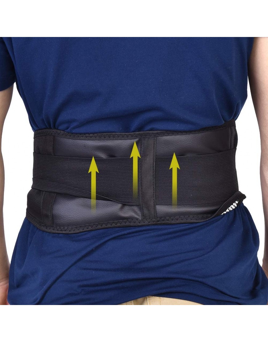 Atmungsaktive Rückenlehne für Unisex Bauchweggürtel Dual Verstellbare Träger Magnetfeldtherapie Selbsterhitzung Lordosenstütze Wrap Taille mit MeshL - BFFJQE5K