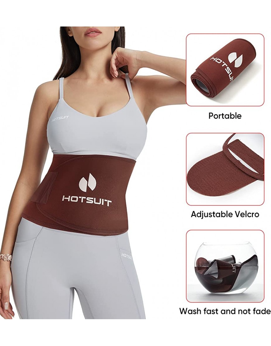 HOTSUIT Waist Trainer Damen & Herren für Rückenstütze verstellbarer Neopren Bauchweggürtel für Training Laufen und Yoga - BKNBC7DM