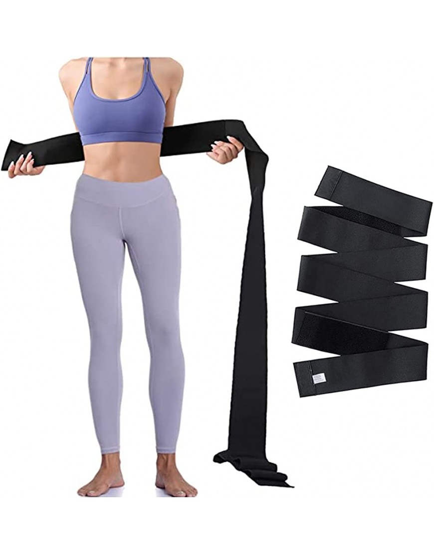 HXHWKEN Waist Trainer Damen Taillentrainer Invisible Bandage Wrap Verstellbarer Taille Trimmer für Frauen für Gym Sport Schwarz - BJKUHD7Q