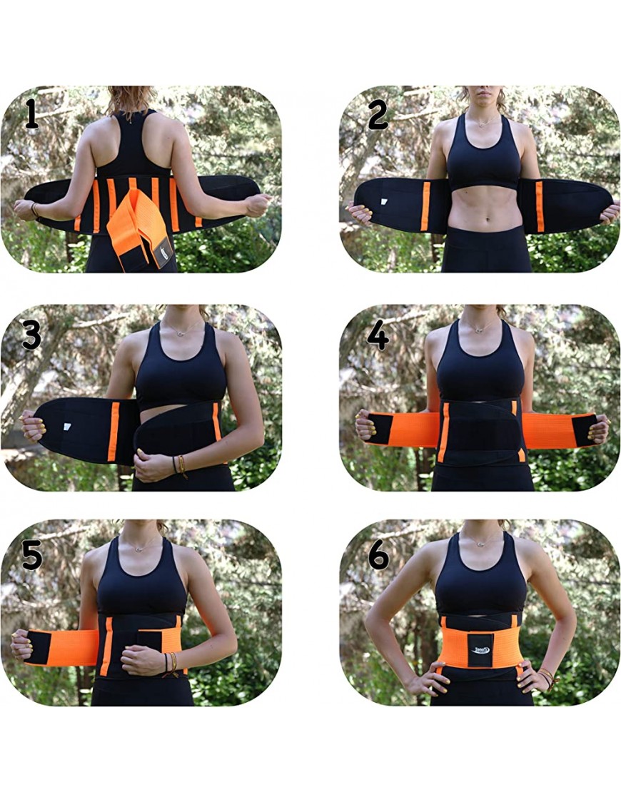 InnoTi Rückenbandage Herren & Damen Rückenstützgürtel zur Stabilisierung der Lendenwirbel beim Sport und Arbeit Kompression mit Doppelte Verstellbänder - BEKKY1WV