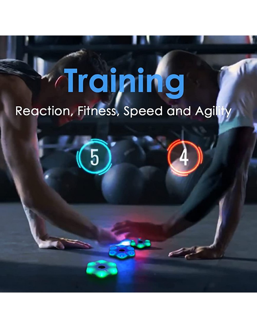 Flash Reflex und Reaction Training LED Light Pods um Fitness Reaktionszeit Geschwindigkeit und Beweglichkeit zu verbessern – für Fitnessstudios Trainer Sportanlagen und einzelne Athleten-Workou - BDACKHHJ