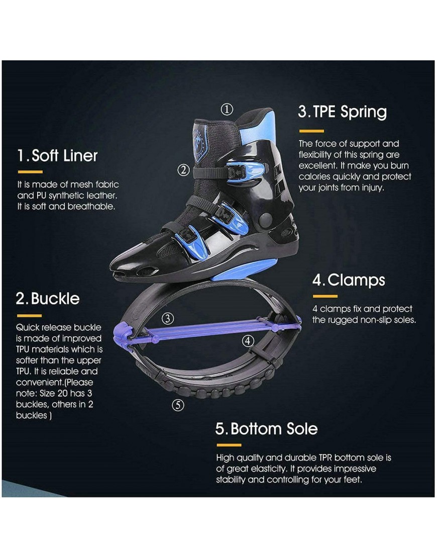 gengyouyuan Generation verbesserte Version der Springschuhe elastische Schuhe leicht zu springen Raum Jumping Stelz Springschuhe - BRPJKE6Q