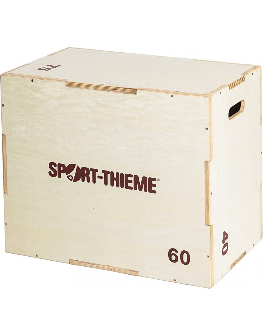 Sport-Thieme Plyo Box Holz | 6 in 1 Sprungbox Jump Box | In 2 versch. Höhen | Plyometrisches Training Sprungkrafttraining Beweglichkeits Schnelligkeitstrainer | Markenqualität - BKXMBBK6
