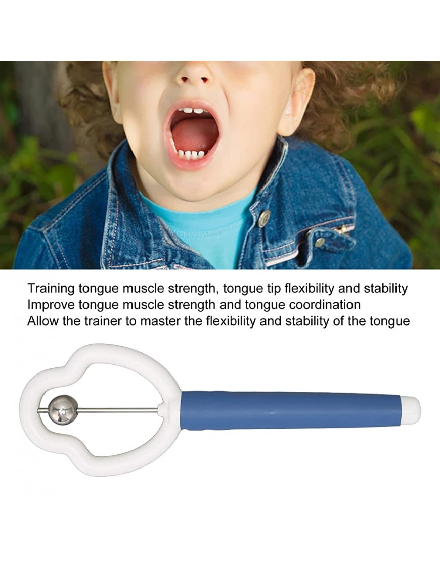 Zungenspitzen-Übungsgerät 2 Modi sicheres Training Zungenmuskel Zungentrainingsgerät verbessert die Flexibilität professionelle Legierung für - BAHGE23Q