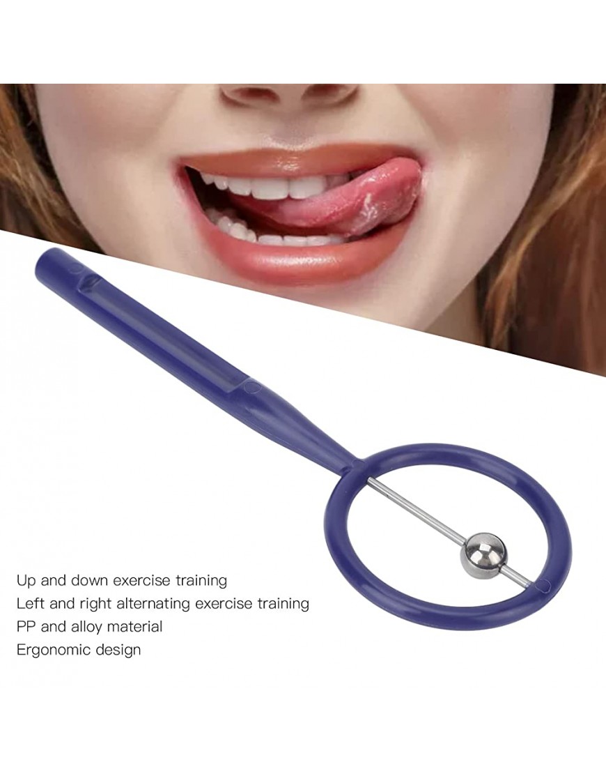 Zungenspitzentrainer tragbares sicheres orales Muskelkraft-Trainingsgerät aus legiertem PP für ArtikulationsstörungenBlau - BOZLIDH9