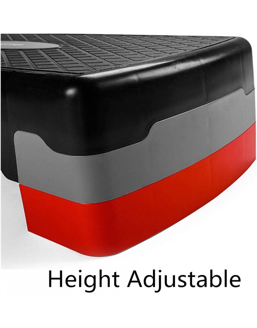WanuigH Aerobic Step Aerobic Step Aerobic Trainer Verstellbare Plattform Griffige Oberfläche Übung Step-Plattform mit 2 Riser Tägliche Übung Farbe : Black Size : 65X28CM - BTUBJW12