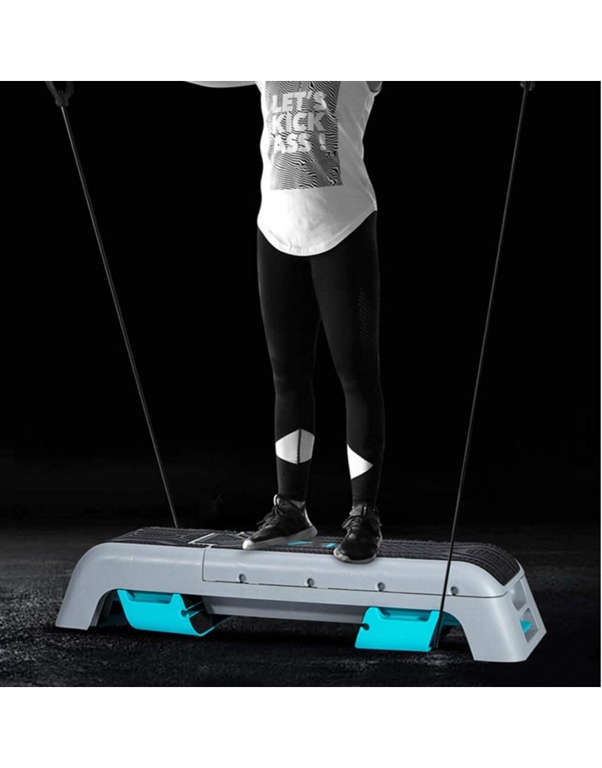WanuigH Aerobic Step Aerobic Trainer Einstellbare Übung Fitness Workout Stepper Höhenverstellbarkeit Griffige Oberfläche Tägliche Übung Farbe : Grau Size : 111x20x35.5cm - BTGJO5AN