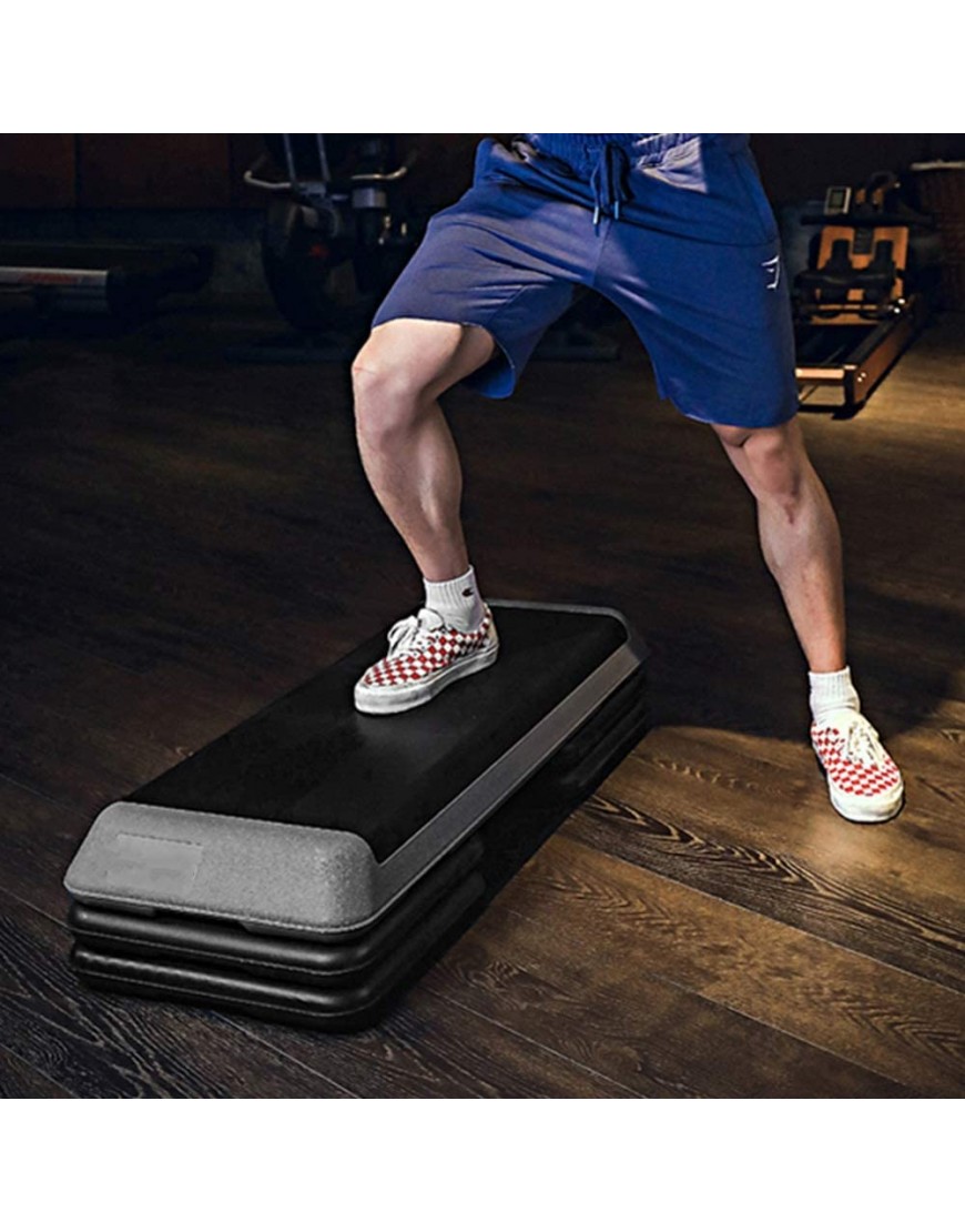 WanuigH Aerobic Step Übung Schritt Plattform mit 3 Riser-Training Fitnessgeräte Stepper Trainer Aerobic Step-Plattform Tägliche Übung Farbe : Black Size : 110x41x20cm - BXSEQ5JE