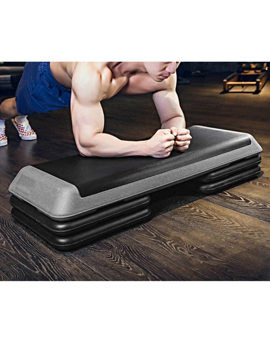 WanuigH Aerobic Step Übung Schritt Plattform mit 3 Riser-Training Fitnessgeräte Stepper Trainer Aerobic Step-Plattform Tägliche Übung Farbe : Black Size : 110x41x20cm - BXSEQ5JE