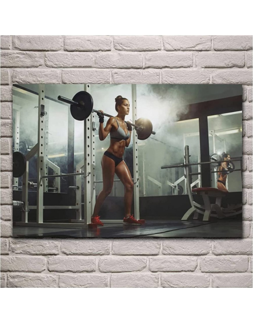 artaslf Gewichtheben Mädchen Beine posieren Fitness Frau Fitnessstudio Workout Stoffposter an der Wand Bild Home Art Wohnzimmer Dekoration- 50x75cm ungerahmt - BXOPTMWM