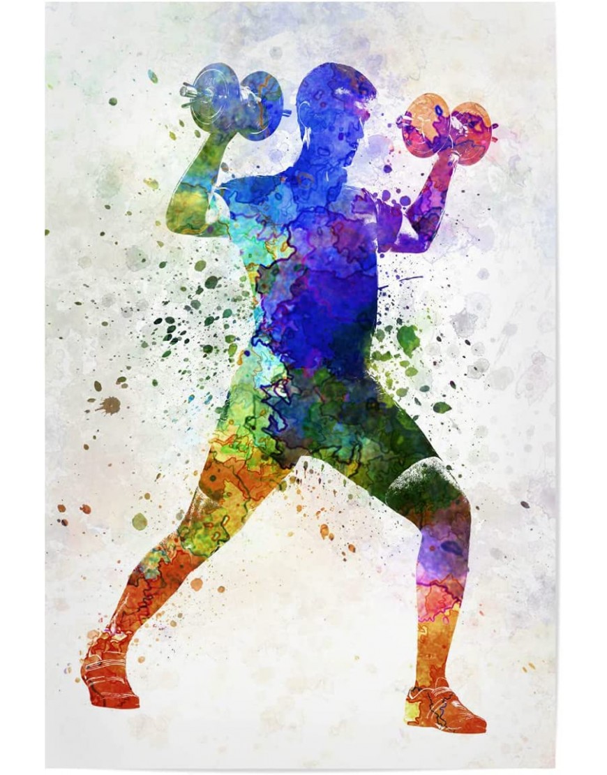 artboxONE Poster 120x80 cm Sport Man Exercising Weight Training Bild Sport Color Exercise - BKTCEVM5