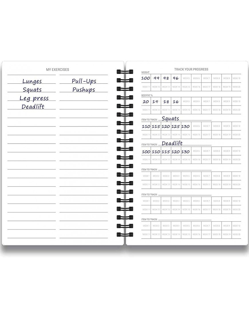 Cossac Fitness-Tagebuch & Workout-Planer – entworfen von Experten Fitness-Notizbuch Workout-Tracker Übungsprotokollbuch für Männer und Frauen - BZZFAAQ6