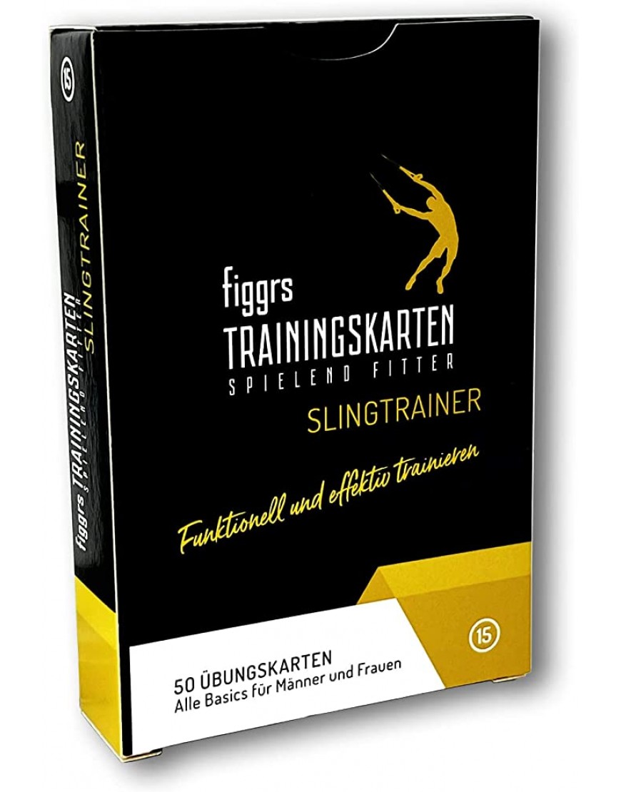 figgrs® Slingtrainer I 57 Trainingskarten mit 50 Fitness Übungen für effektives Ganzkörpertraining I Sport zuhause I Training für Männer und Frauen - BHYIVW3B