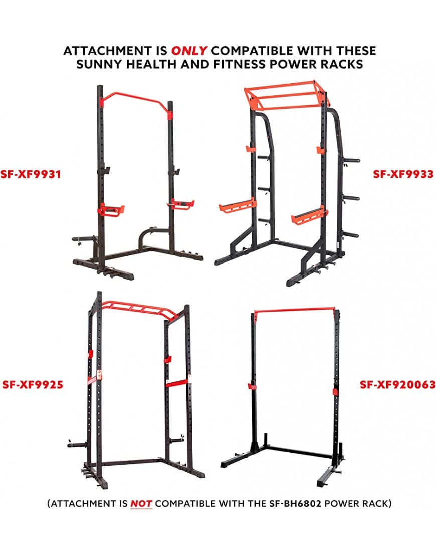 Sunny Health & Fitness Power Rack und Käfig-Upgrade-Zubehör - BTSQL4VE