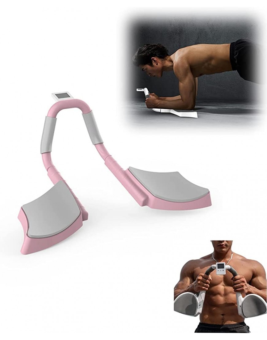 SWABUN Multifunktionaler Timing-Plank-Trainer tragbares Fitnessstudio Plank-Trainer mit Timer Heimbüro-Fitness for Anfänger Color : Pink - BCKDIAA4