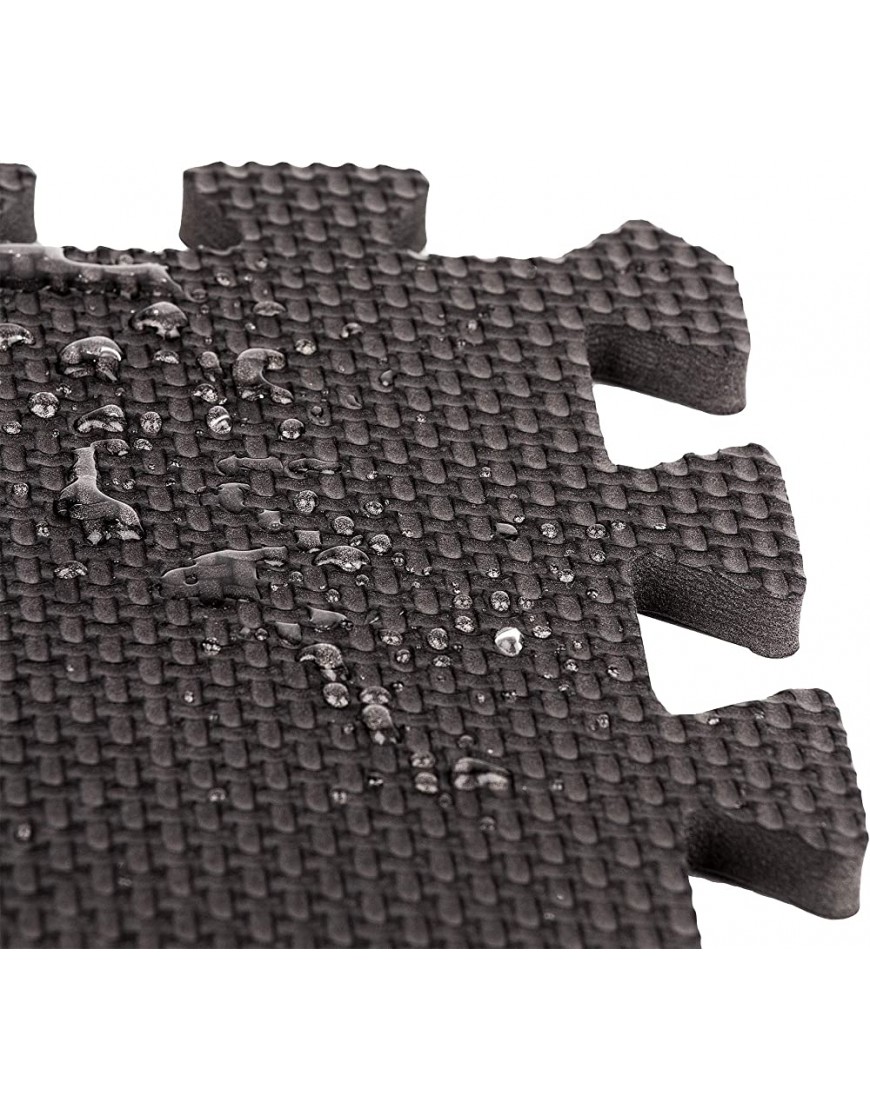BigDean 18er Pack Eva Puzzlematten a 40 x 40 x 1 cm Unterlegmatte Spielmatte Lärmschutzmatte Bodenschutz Matte + Seitenränder schwarz - BNGSHQ87