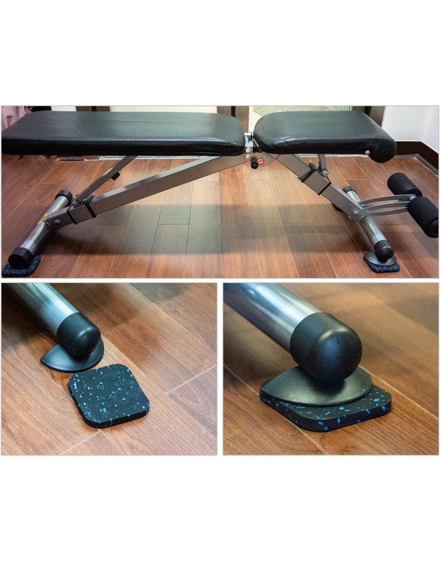 SCSpecial Laufband-Matte 4 Stück Trainingsgeräte-Matten stoßdämpfende Gummi-Laufband-Pads für Teppich oder Bodenschutz - BFQJC9M6
