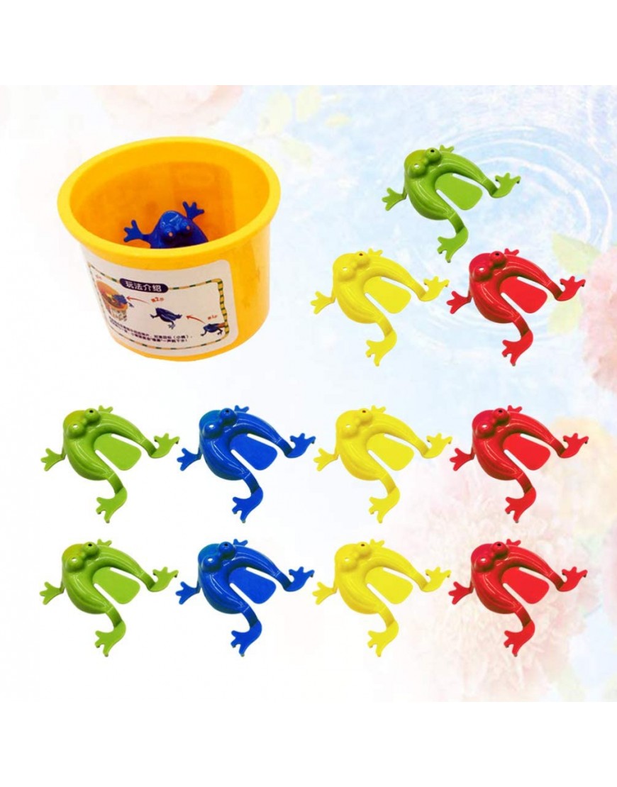TOYANDONA 12Pcs Springen Frosch Spielzeug Sortiert Farben Springen Frösche Finger Drücken Springenden Frosch Spielzeug für Kinder Party Favors Ostern Geburtstage - BTQIGJDH