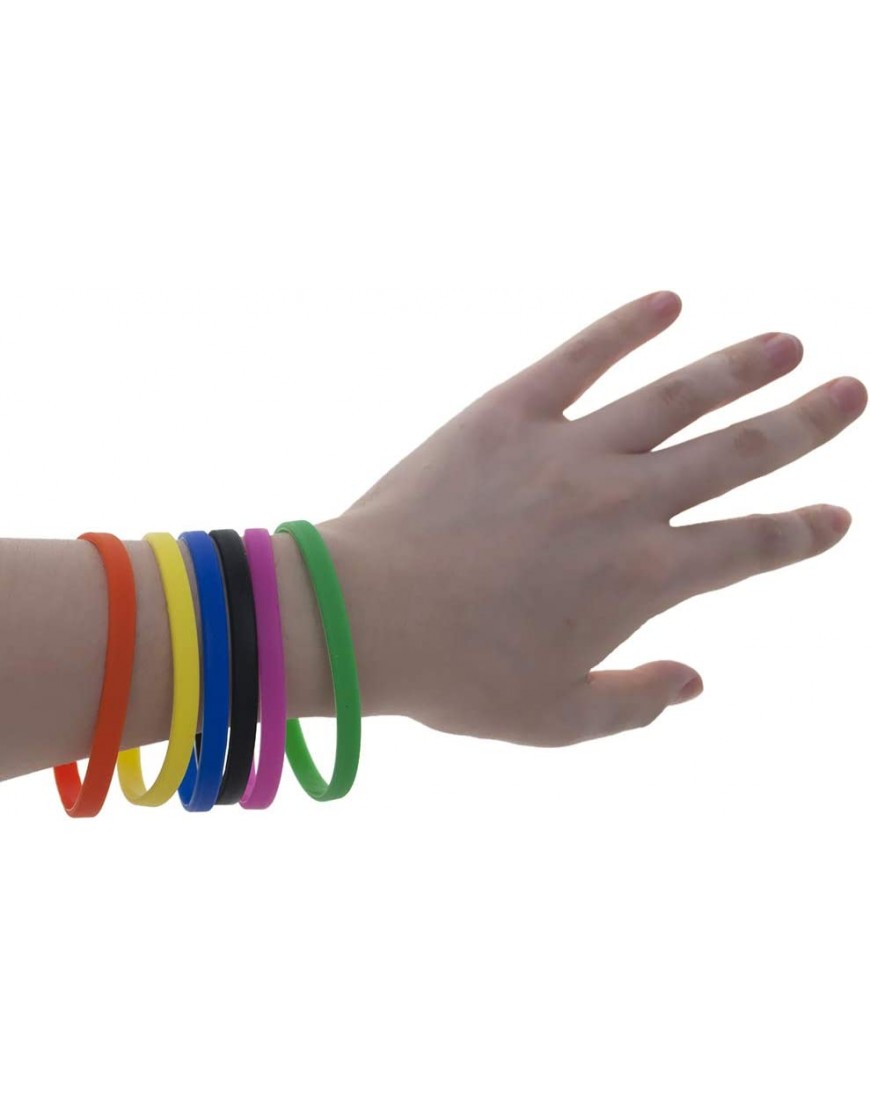 GOGO 100 Stück Silikonarmbänder Set für Erwachsene Gummiarmbänder Band Passende Armbänder Partyartikel - BAANW8H1