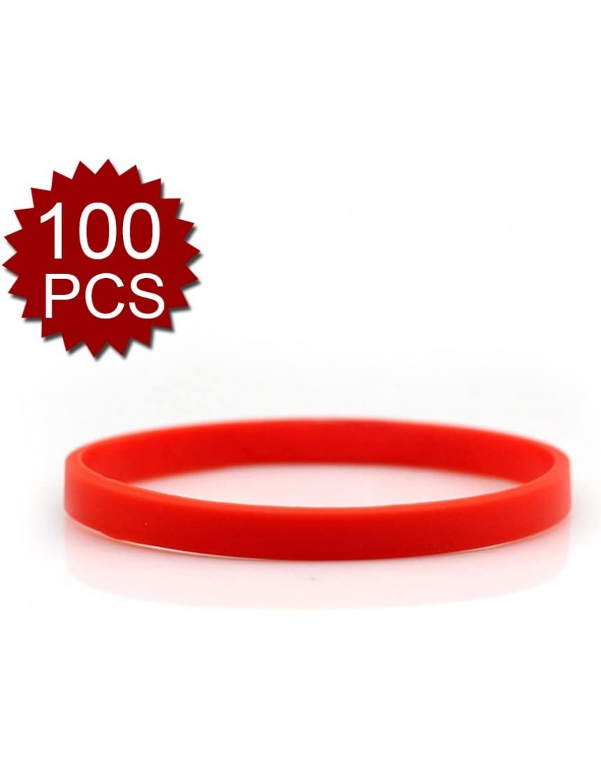 GOGO 100 Stück Silikonarmbänder Set für Erwachsene Gummiarmbänder Band Passende Armbänder Partyartikel - BAANW8H1