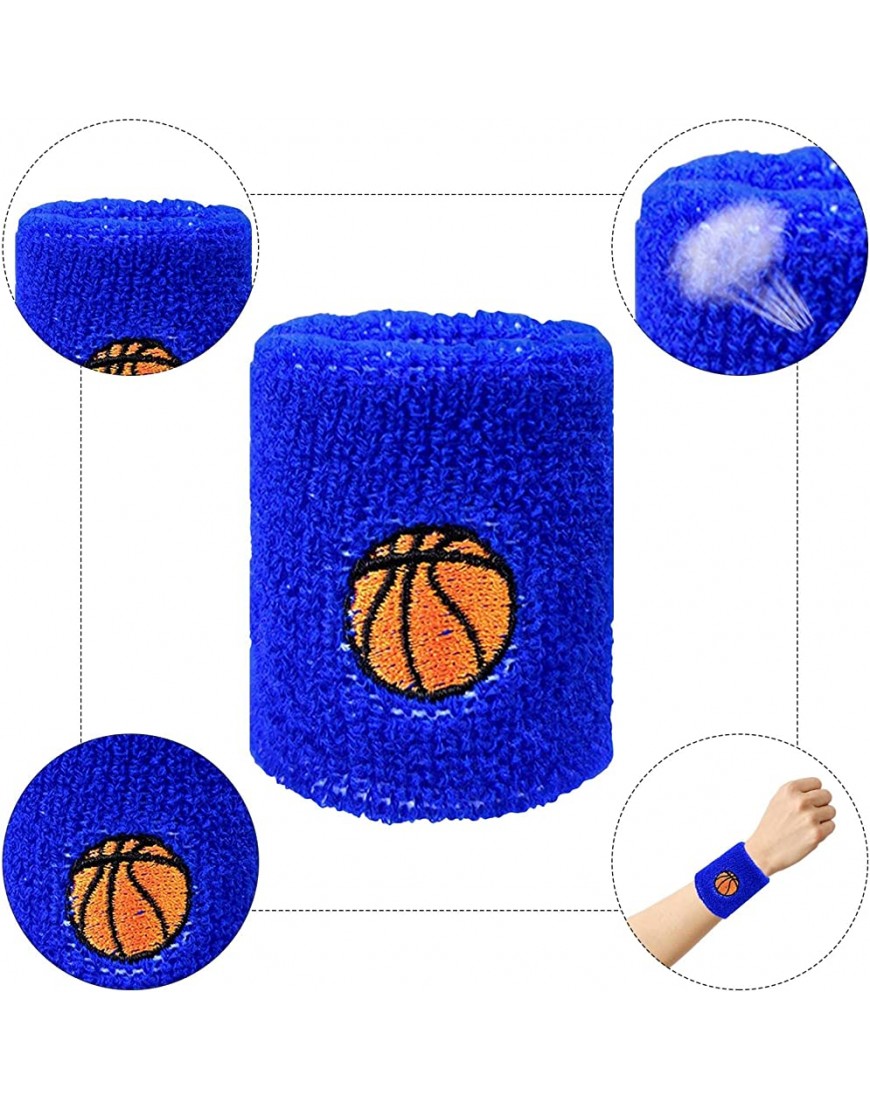 Yeeda Armbänder für Kinder Sport | Schweißbänder für Sport – Schweißbänder Zubehör für Basketball Baseball Fußball Fitness - BXKORKWA