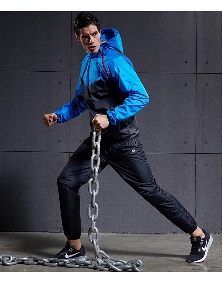 Cody Lundin Herren Ganzkörper-Saunaanzug Fitness Gewichtsverlust Anzug Jacke Hose Gym Workout Sweat Anzüge für Männer - BGPYD3EH