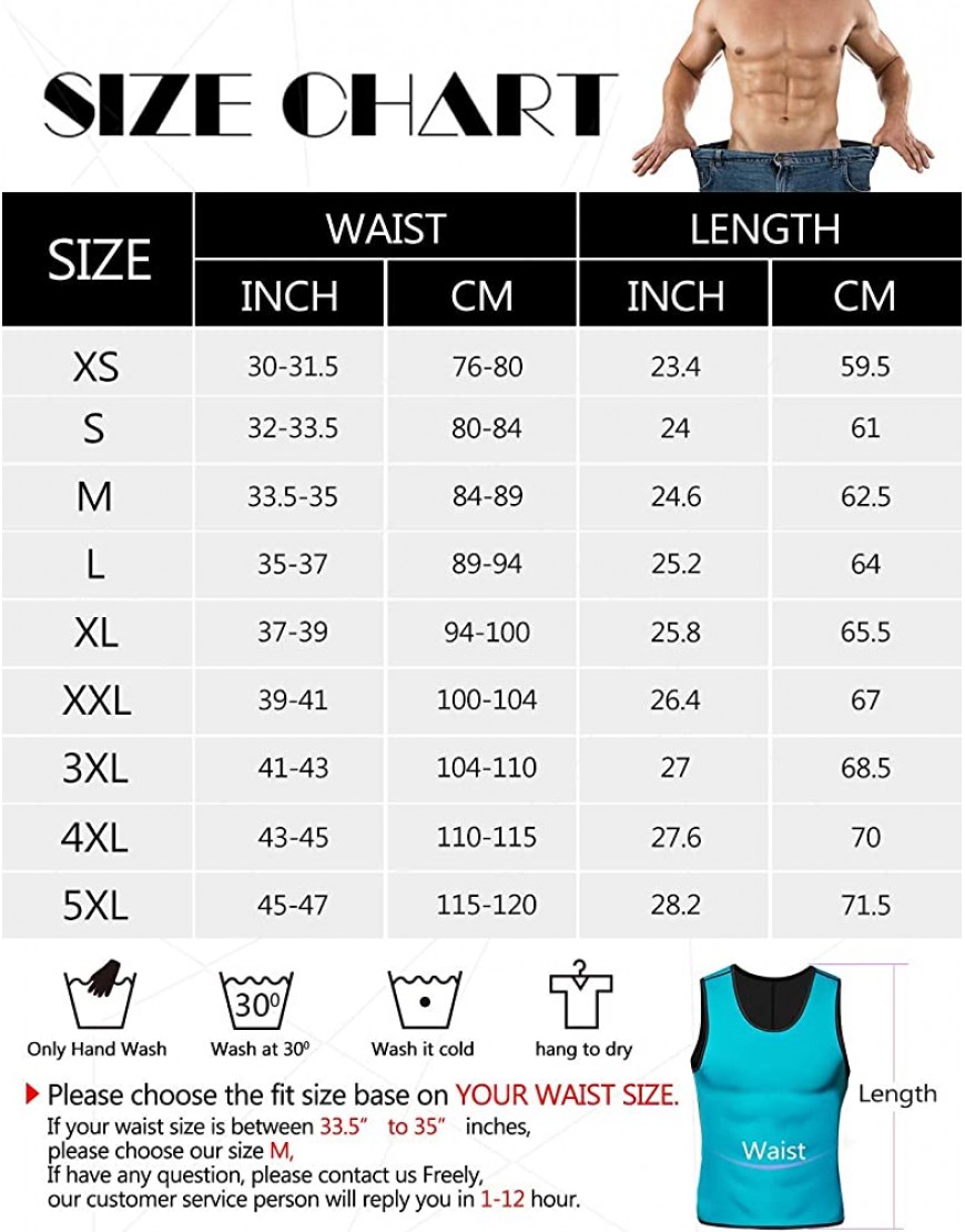 LaLaAreal Herren-Tank-Shirt Neopren 10 mm mit Reißverschluß ideal für Gewichtsverlust Muskelaufbau Cardio etc. - BWXRD4N7