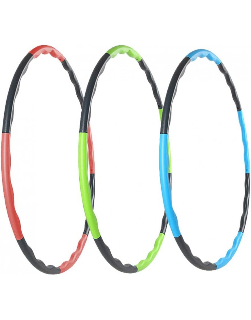 joofang 6 Teile Kinder Hula Hoop Reifen farbig 75cm 280g Abnehmbar Tragbar Reifen zerlegbar klein für Training Sport & Spiel Gymnastik für 6–15 Jahre alte Kinder - BMMGNJA1