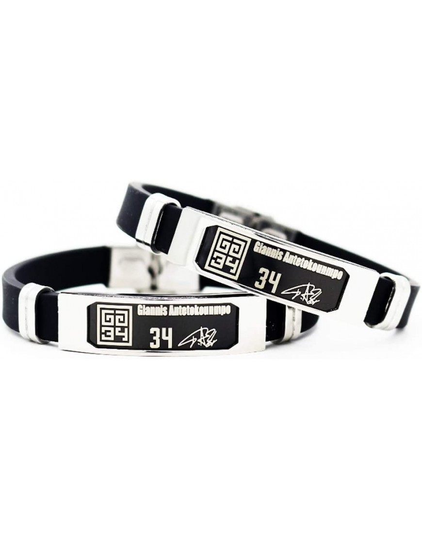 Lorh's store Basketballspieler Star inspirierende Signatur verstellbare Armbänder Fans Sport Silikon Armband 2 Stück - BYPZFB41