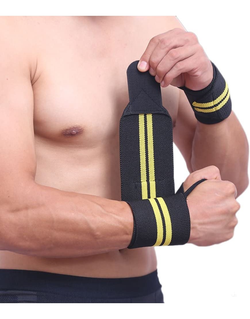 PINGHE Gewichtheberbänder für Fitnessstudio – atmungsaktives elastisches Armband für Powerlifting – Training Handgelenkstütze – Bodybuilding Fitness Handgelenkgriffe für Männer und Frauen - BMOCQK74