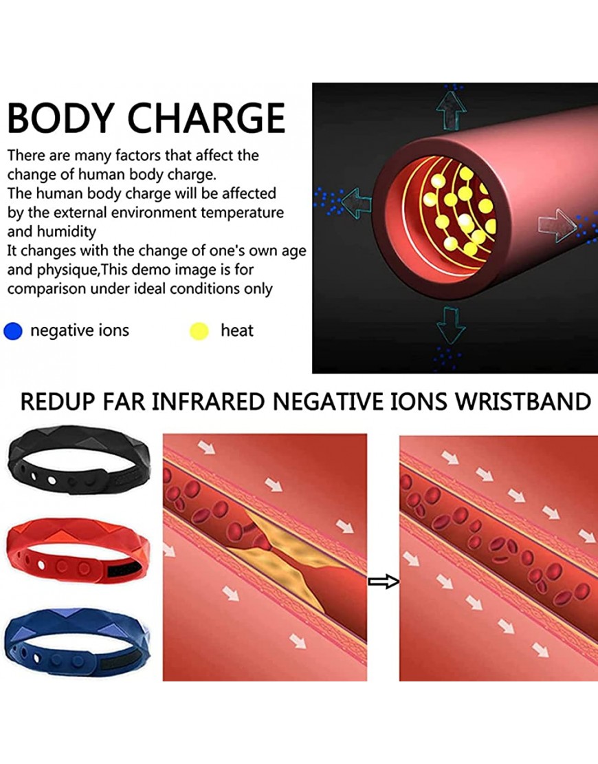 Redup Far Infrared Negative Ions Wristband,Far Infrared Negative Ions Wristband,Infrared Negative Ions Wristband 4PCS - BBMBW8HK