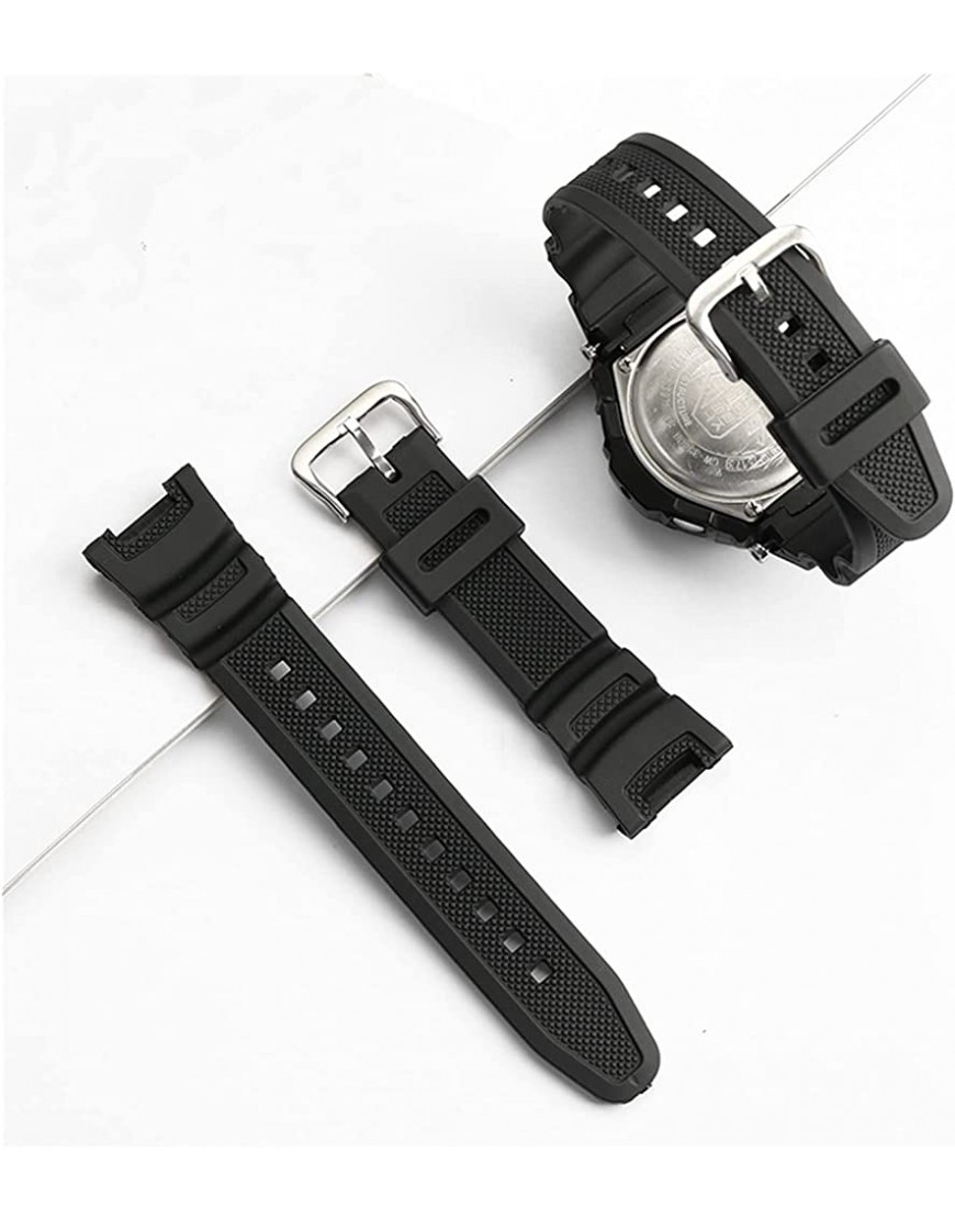 YIJIAN Gummi -Uhrband -kompatibel mit Casio Mountaineering Outdoor Sports Series SGW-100 SGW100 Wasserdichtes Silikonuhrgurt Schwarzes Armband Band Color : 3 - BHSUN69E
