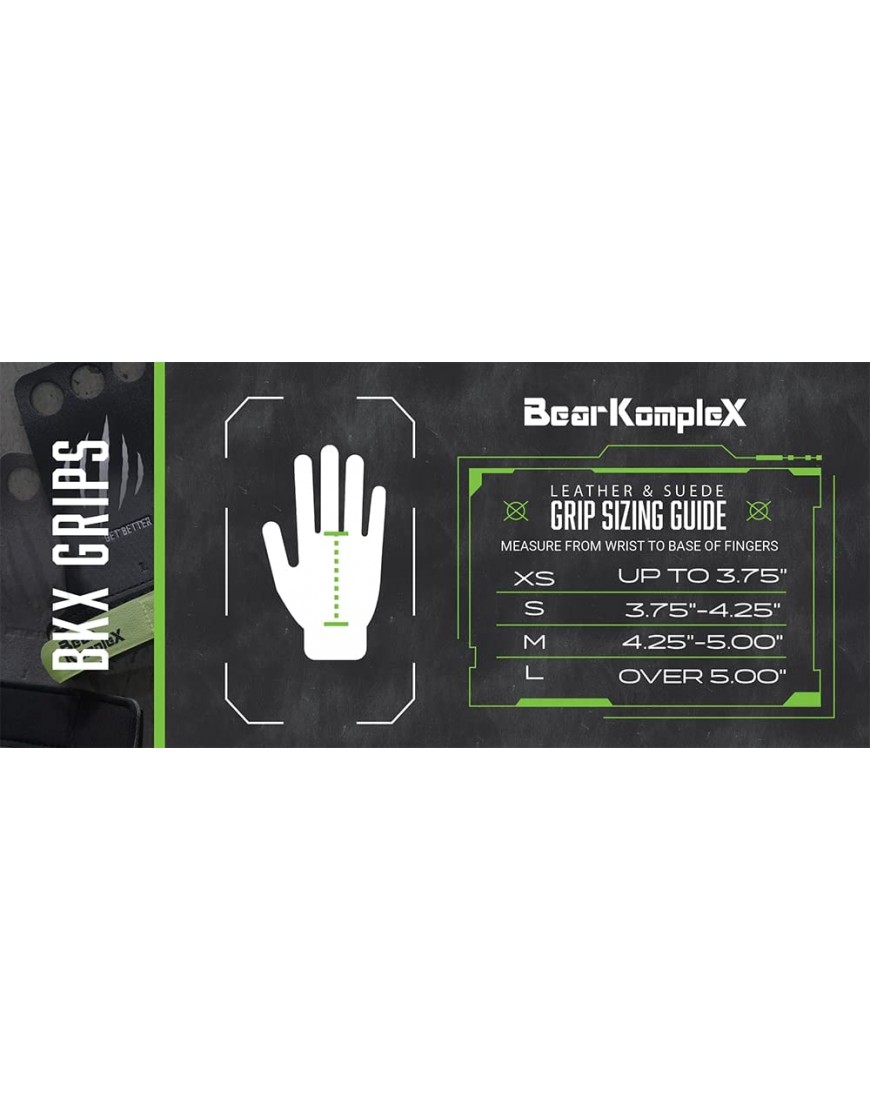 Bear KompleX 3-Loch Leder Hand Grips für Gymnastik Crossfit Klimmzüge & Gewichtheben Pull Up Grips für mehr Komfort & perfekten Halt idealer Handschutz vor Rissen & Blasen Damen & Herren - BEYAIWM8