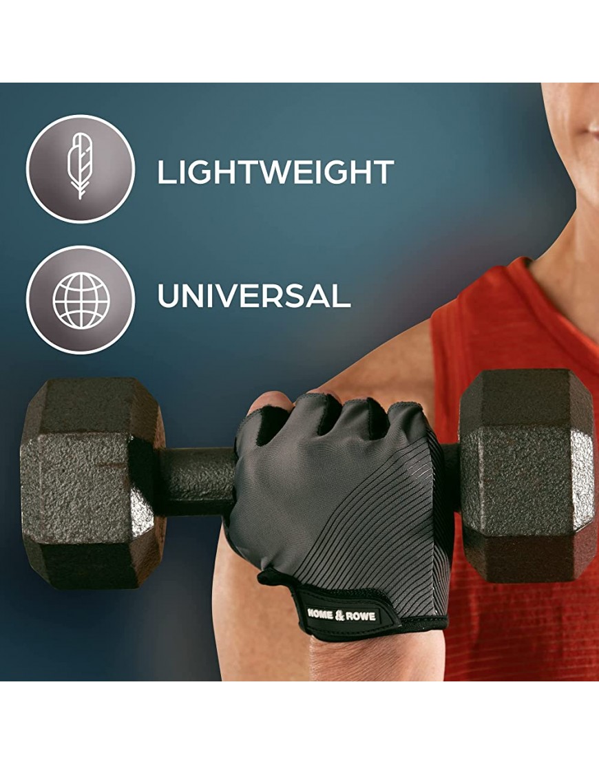 Fingerlose Ruderhandschuhe Perfekte Fitness Handschuhe für Rudergerät Heimtrainer Gewichtheben Radfahren Training Fitnessstudio Workout-Handschuhe für Damen und Herren - BYAODA2B