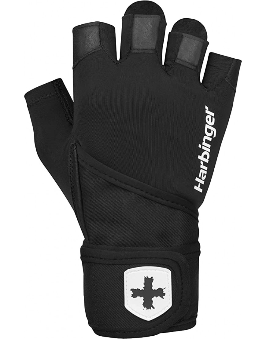 Harbinger Pro Wristwrap Gloves Handschuhe zum Gewichtheben für alle die Flexibilität und Atmungsaktivität wünschen Aber maximale Handgelenkstabilität benötigen Large Unisex Schwarz L 22279 - BBHKXHVM