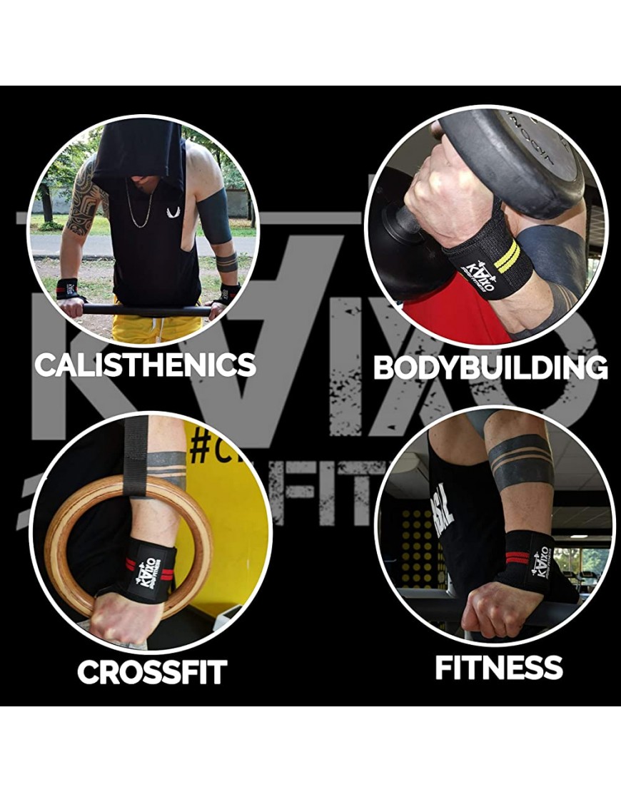 Kaixo Fitness Handgelenkbandage Wrist Wraps für Fitness Trainieren Krafttraining Gewichtheben Crossfit Bodybuilding – Für Männer und Frauen geeignet - BGWCLN85