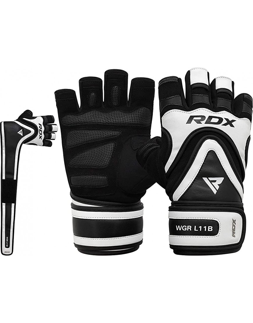 RDX Gewichtheben Handschuhe für Gym Workout FitnessHandschuhe mit Lange Handgelenkunterstützung ausgezeichnet für Barbell Hummelübung Bodybuilding Fitness und Krafttraining - BNBAE2MV