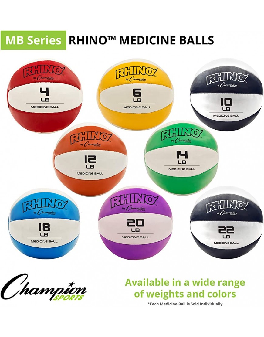 Champion Sports Medizinball aus Leder - BHVVXN12