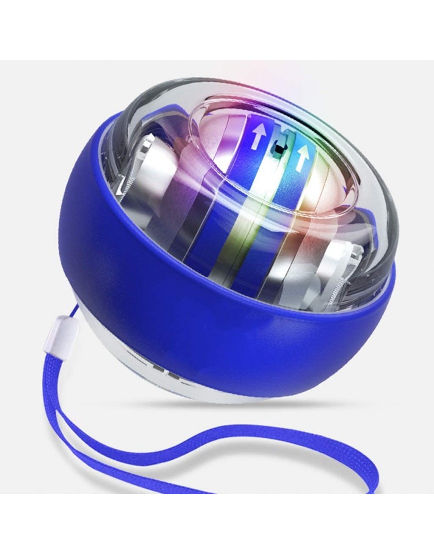 GLJ Gyroskopischer handtrainer Ball Handgelenkstärker Handgelenkball Selbstleuchtend Dekompressionsgriffkugel für Zentrifugalkraft Color : Blue - BFKBXHN5