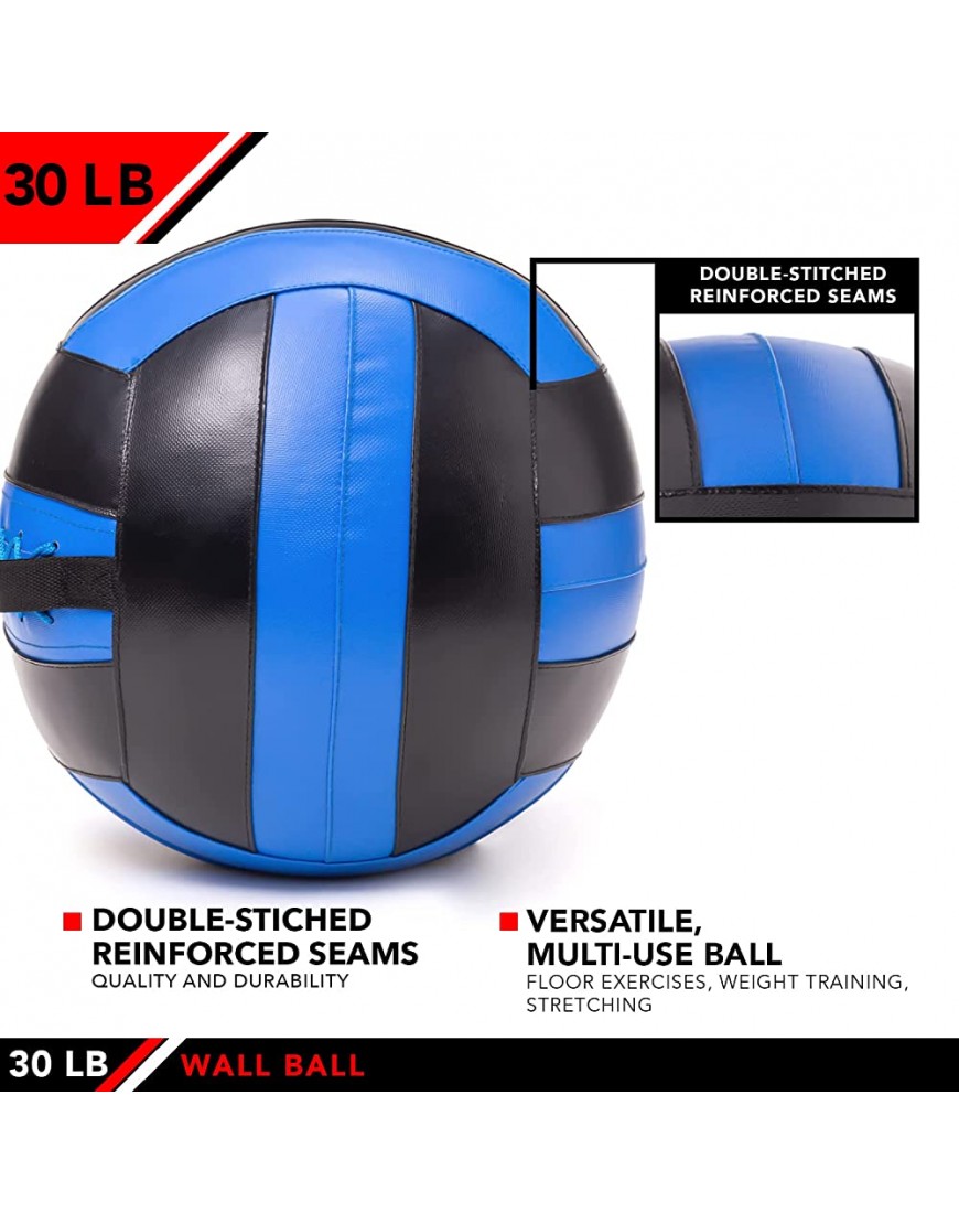JFIT Soft Wall Medizinball 13,6 kg blau schwarz - BMMGC36H