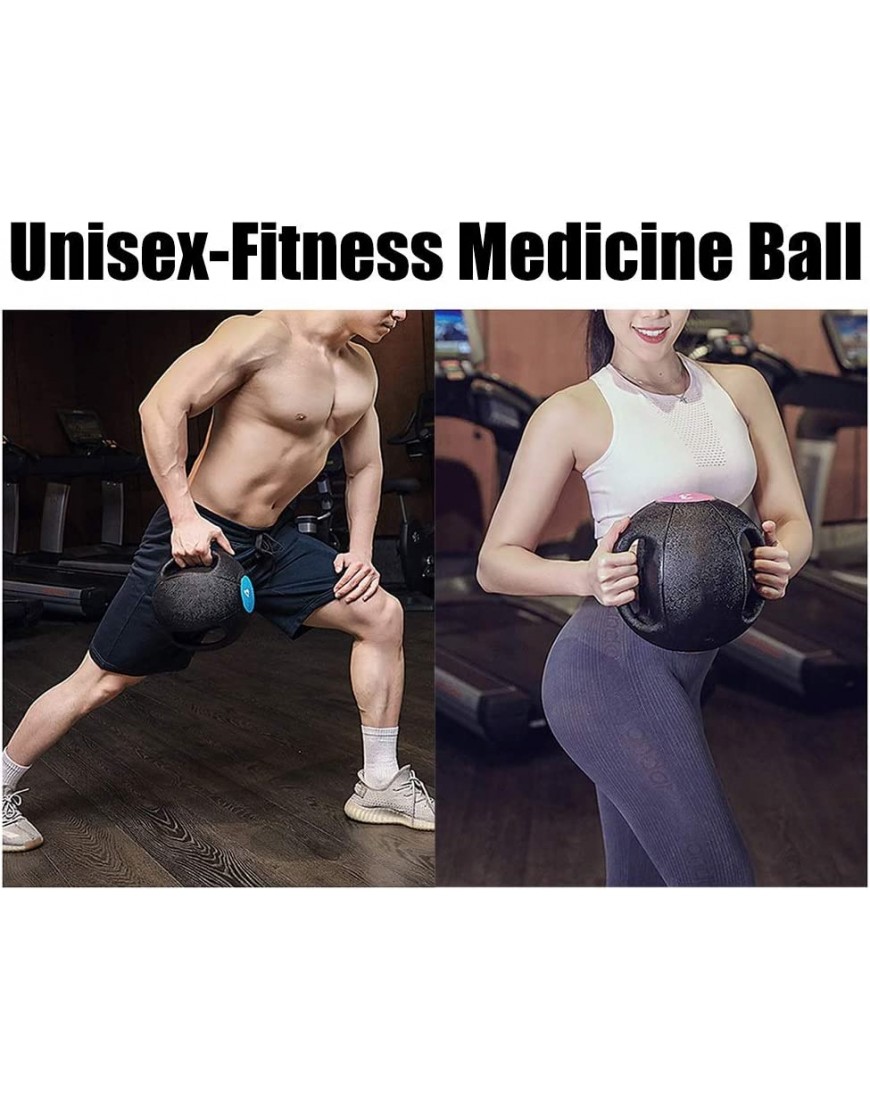 Medizinball Doppelgriff Medizinball Fitnesstrainingsball Für Erwachsene Armkrafttrainingsgerät Fester Unisex-Ball 6 Kg - BUWYEAAN
