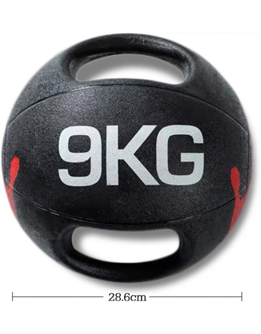 Medizinball Medizinball Aus Vollgummi Medizinball Mit Doppelgriff Fitnessgeräte Für Heim Fitnessstudio 9 Kg - BNWEZ2KE