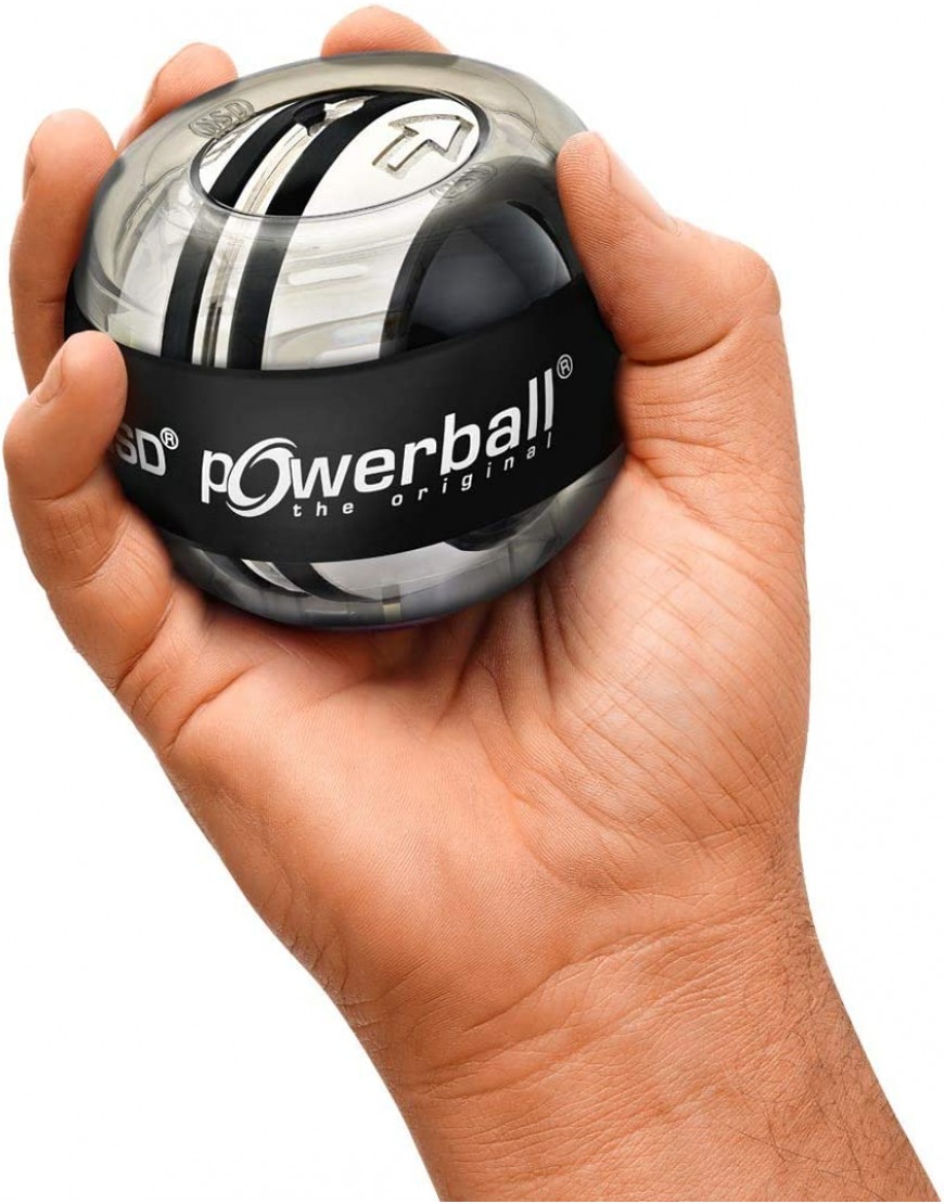 Powerball Autostart Core gyroskopischer Handtrainer mit Metallrotor inkl. Aufziehmechanik transparent-grau das Original von Kernpower - BMICTD5K