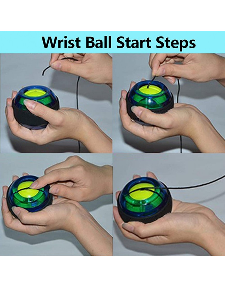 Training Fitness Equipment Magic Wrist Ball beleuchtet Handgelenk selbstleuchtend Super Gyro Handgelenk Force Ball - BVZAB2AA