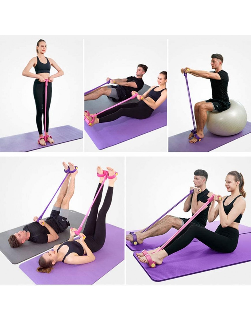 NMNMNM Pedal-Widerstandsband Multifunktions-Sit-Up-Trainer Verbessertes Sit-Up-Trainings-Fußpedal tragbarer Stretch-Trainer für Yoga zu Hause D - BFFTTB3B