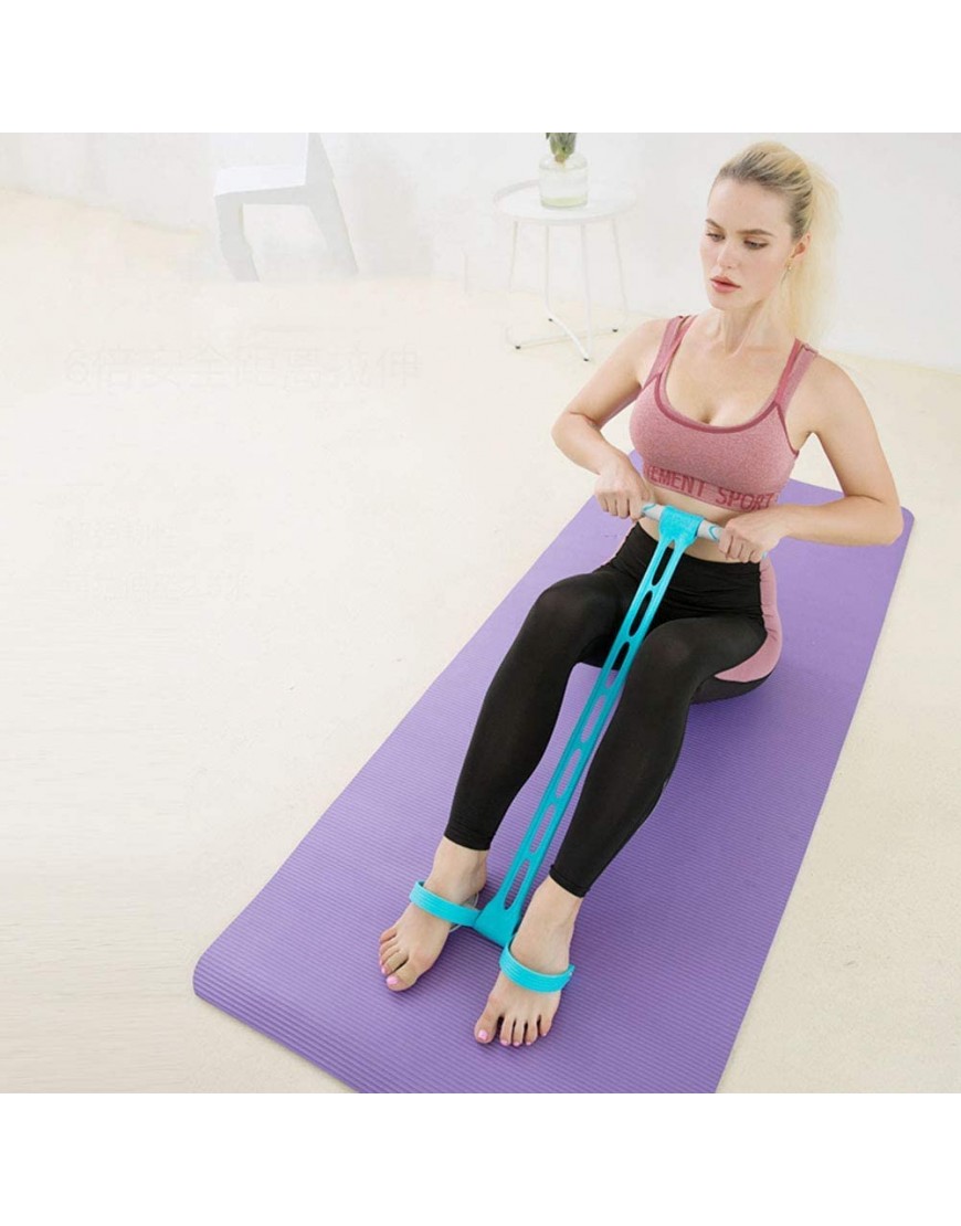 NMNMNM Pedal-Widerstandsband Multifunktions-Sit-Up-Trainer Verbessertes Sit-Up-Trainings-Fußpedal tragbarer Stretch-Trainer für Yoga zu Hause blau - BMKDQA1D