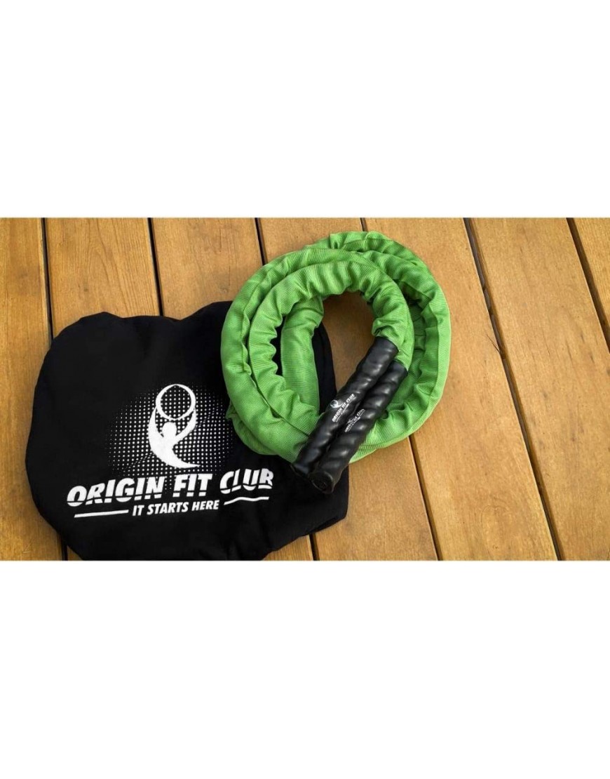 Origin Fit Club Springseil mit großem Durchmesser für Übungstraining Kampfseil für Übungen schweres Springseil für Männer und Frauen Crossfit-Workout schweres Springseil für Damen und Herren. - BGCRYN2A