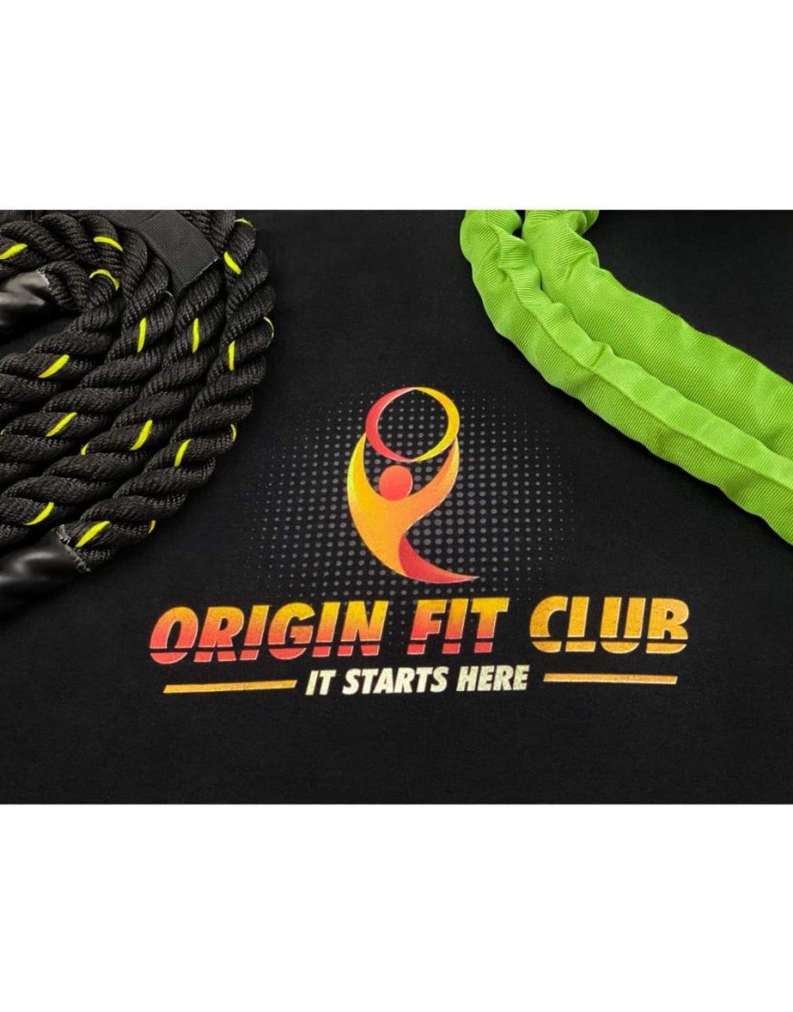 Origin Fit Club Springseil mit großem Durchmesser für Übungstraining Kampfseil für Übungen schweres Springseil für Männer und Frauen Crossfit-Workout schweres Springseil für Damen und Herren. - BGCRYN2A
